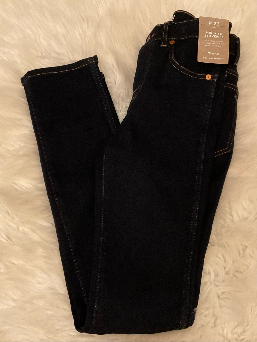 Madewell Mid-Rise Stovepipe Jeans - NWT - Size 23 - Picture 2 of 12
